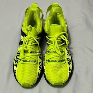 Just So So Neon Green and Black Sneakers